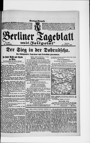 Berliner Tageblatt und Handels-Zeitung vom 23.10.1916
