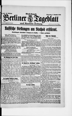 Berliner Tageblatt und Handels-Zeitung vom 02.11.1916