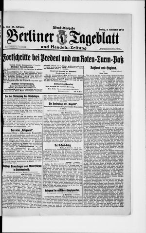 Berliner Tageblatt und Handels-Zeitung vom 03.11.1916