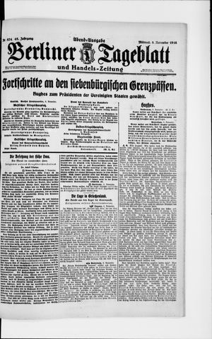 Berliner Tageblatt und Handels-Zeitung vom 08.11.1916
