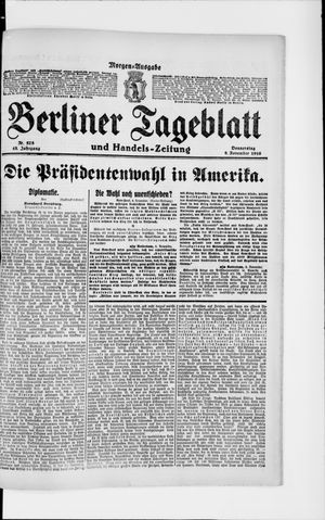 Berliner Tageblatt und Handels-Zeitung vom 09.11.1916