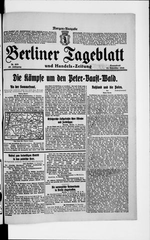 Berliner Tageblatt und Handels-Zeitung vom 11.11.1916