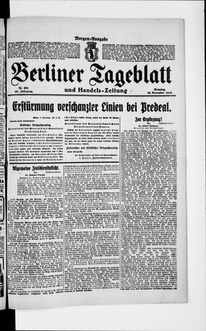 Berliner Tageblatt und Handels-Zeitung vom 12.11.1916