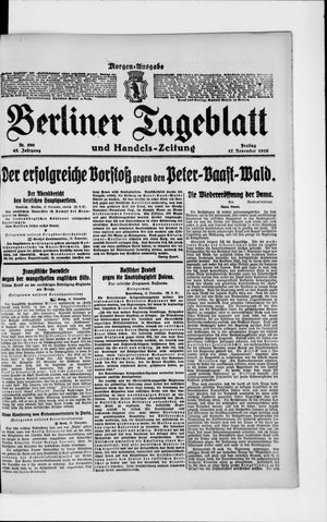 Berliner Tageblatt und Handels-Zeitung vom 17.11.1916