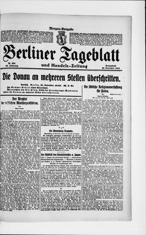 Berliner Tageblatt und Handels-Zeitung vom 25.11.1916