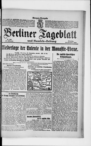 Berliner Tageblatt und Handels-Zeitung vom 28.11.1916