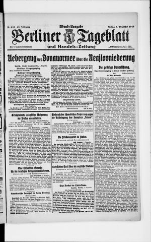 Berliner Tageblatt und Handels-Zeitung vom 01.12.1916