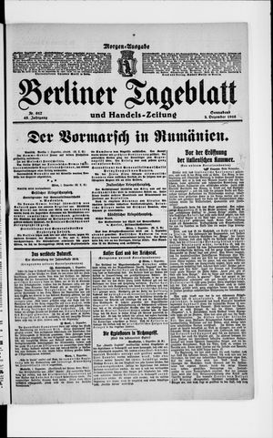 Berliner Tageblatt und Handels-Zeitung vom 02.12.1916