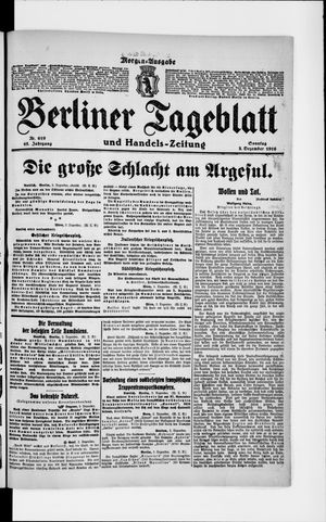 Berliner Tageblatt und Handels-Zeitung vom 03.12.1916
