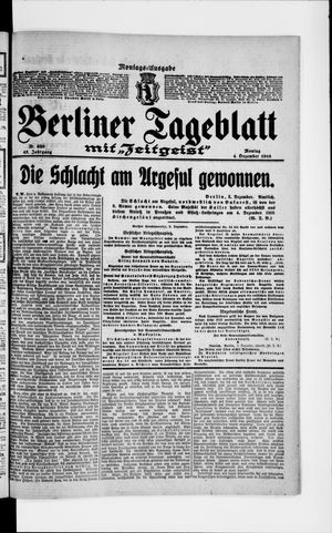 Berliner Tageblatt und Handels-Zeitung vom 04.12.1916