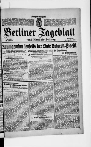 Berliner Tageblatt und Handels-Zeitung vom 09.12.1916