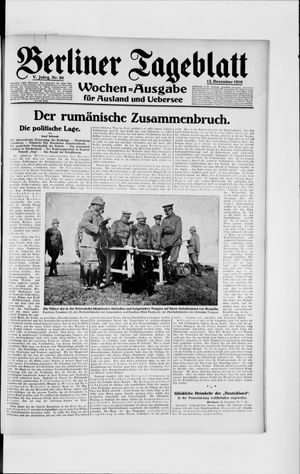 Berliner Tageblatt und Handels-Zeitung vom 12.12.1916