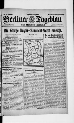 Berliner Tageblatt und Handels-Zeitung vom 16.12.1916