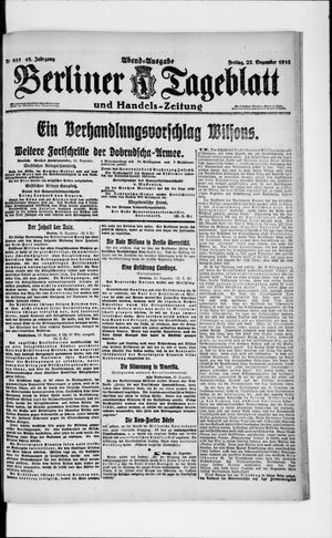 Berliner Tageblatt und Handels-Zeitung vom 22.12.1916