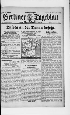 Berliner Tageblatt und Handels-Zeitung vom 23.12.1916