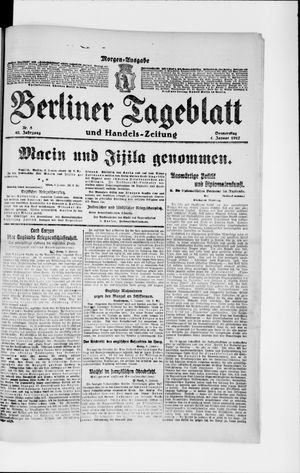 Berliner Tageblatt und Handels-Zeitung vom 04.01.1917