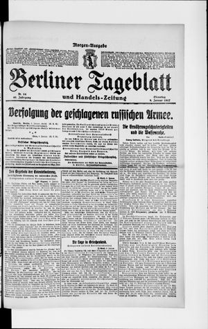 Berliner Tageblatt und Handels-Zeitung vom 09.01.1917
