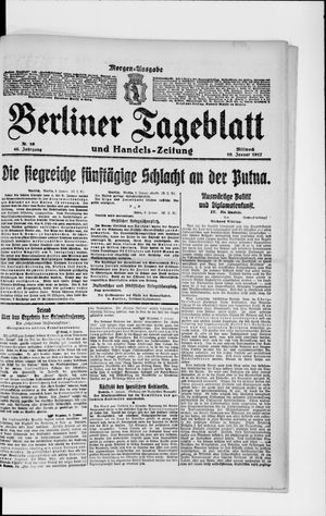 Berliner Tageblatt und Handels-Zeitung on Jan 10, 1917