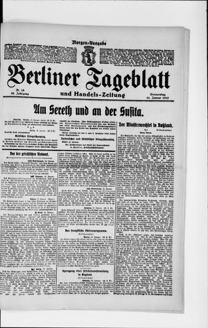 Berliner Tageblatt und Handels-Zeitung on Jan 11, 1917