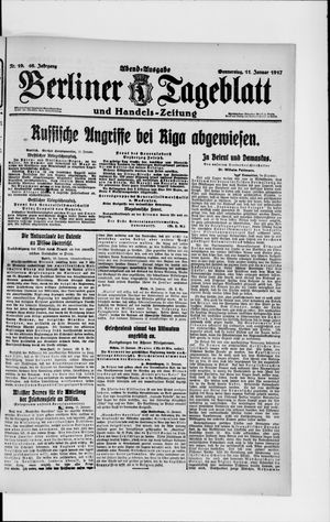 Berliner Tageblatt und Handels-Zeitung vom 11.01.1917