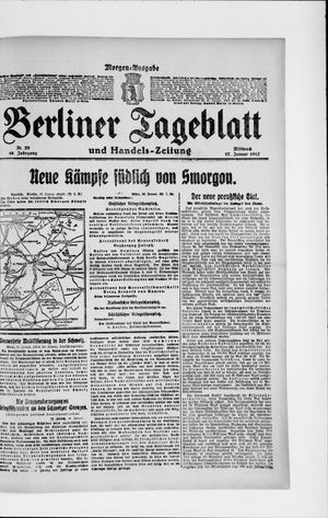 Berliner Tageblatt und Handels-Zeitung on Jan 17, 1917