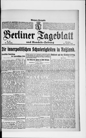Berliner Tageblatt und Handels-Zeitung vom 23.01.1917