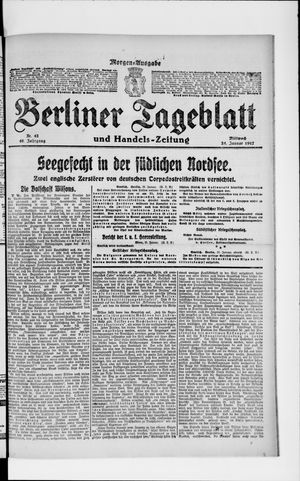 Berliner Tageblatt und Handels-Zeitung vom 24.01.1917