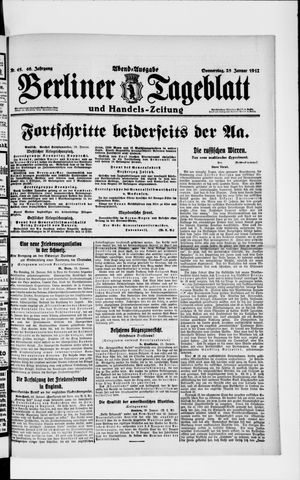 Berliner Tageblatt und Handels-Zeitung vom 25.01.1917