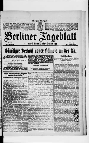 Berliner Tageblatt und Handels-Zeitung on Jan 31, 1917