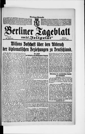 Berliner Tageblatt und Handels-Zeitung vom 05.02.1917