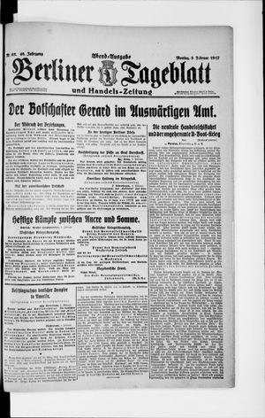 Berliner Tageblatt und Handels-Zeitung vom 05.02.1917