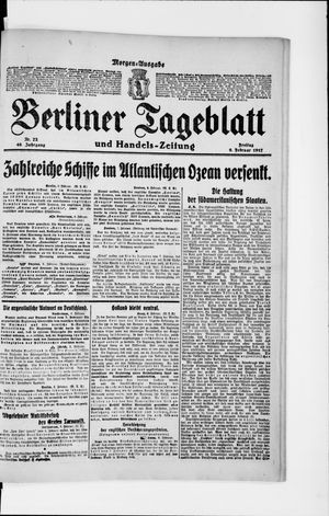 Berliner Tageblatt und Handels-Zeitung vom 09.02.1917