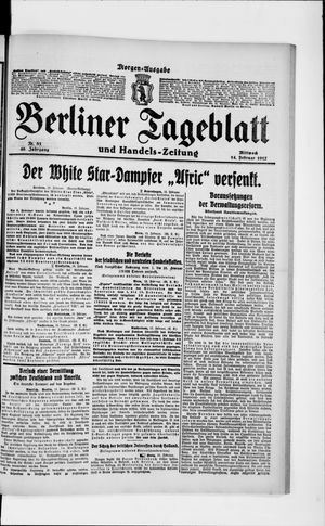 Berliner Tageblatt und Handels-Zeitung vom 14.02.1917
