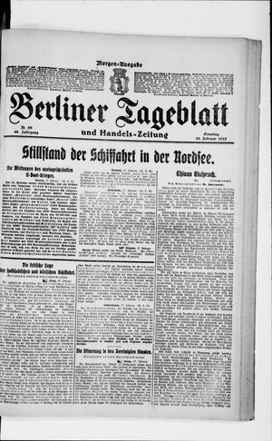 Berliner Tageblatt und Handels-Zeitung on Feb 18, 1917