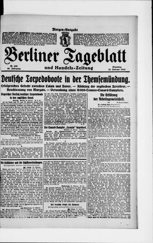 Berliner Tageblatt und Handels-Zeitung vom 27.02.1917