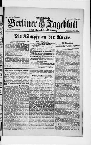 Berliner Tageblatt und Handels-Zeitung vom 01.03.1917