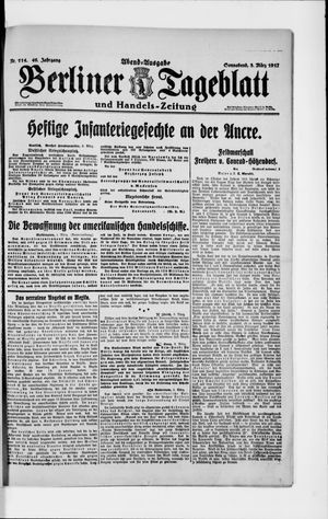 Berliner Tageblatt und Handels-Zeitung on Mar 3, 1917