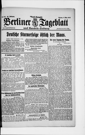 Berliner Tageblatt und Handels-Zeitung vom 05.03.1917