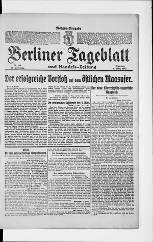Berliner Tageblatt und Handels-Zeitung on Mar 6, 1917