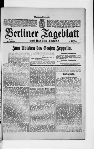 Berliner Tageblatt und Handels-Zeitung vom 09.03.1917