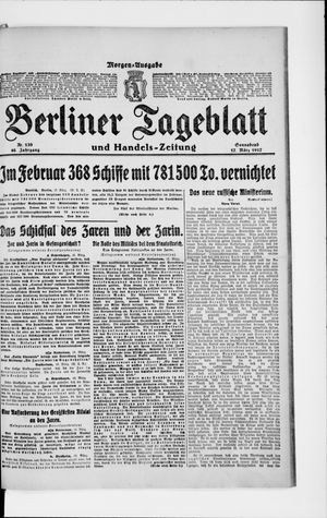 Berliner Tageblatt und Handels-Zeitung vom 17.03.1917