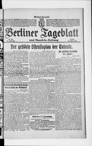 Berliner Tageblatt und Handels-Zeitung vom 23.03.1917