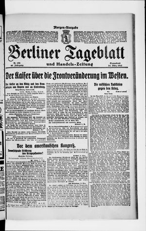 Berliner Tageblatt und Handels-Zeitung on Mar 24, 1917