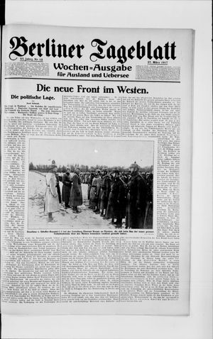 Berliner Tageblatt und Handels-Zeitung on Mar 27, 1917