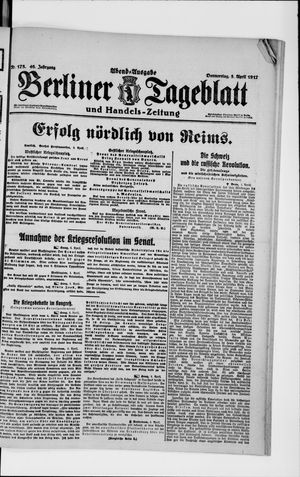 Berliner Tageblatt und Handels-Zeitung vom 05.04.1917