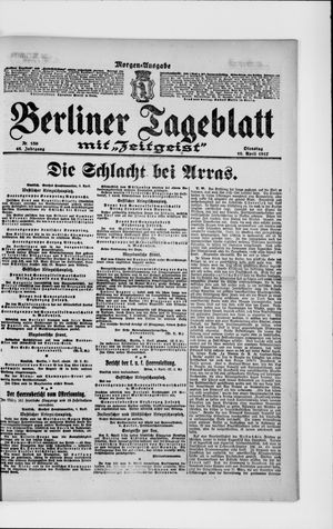 Berliner Tageblatt und Handels-Zeitung vom 10.04.1917