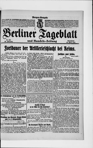 Berliner Tageblatt und Handels-Zeitung vom 14.04.1917