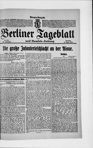 Berliner Tageblatt und Handels-Zeitung vom 17.04.1917