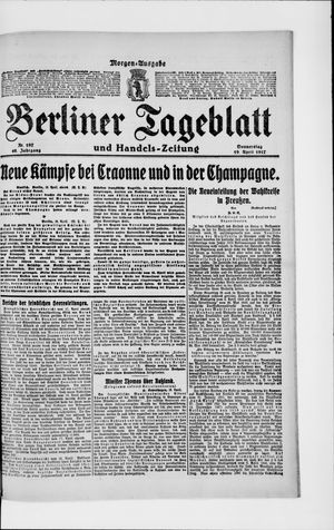 Berliner Tageblatt und Handels-Zeitung vom 19.04.1917