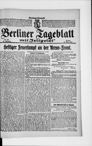 Berliner Tageblatt und Handels-Zeitung on Apr 23, 1917